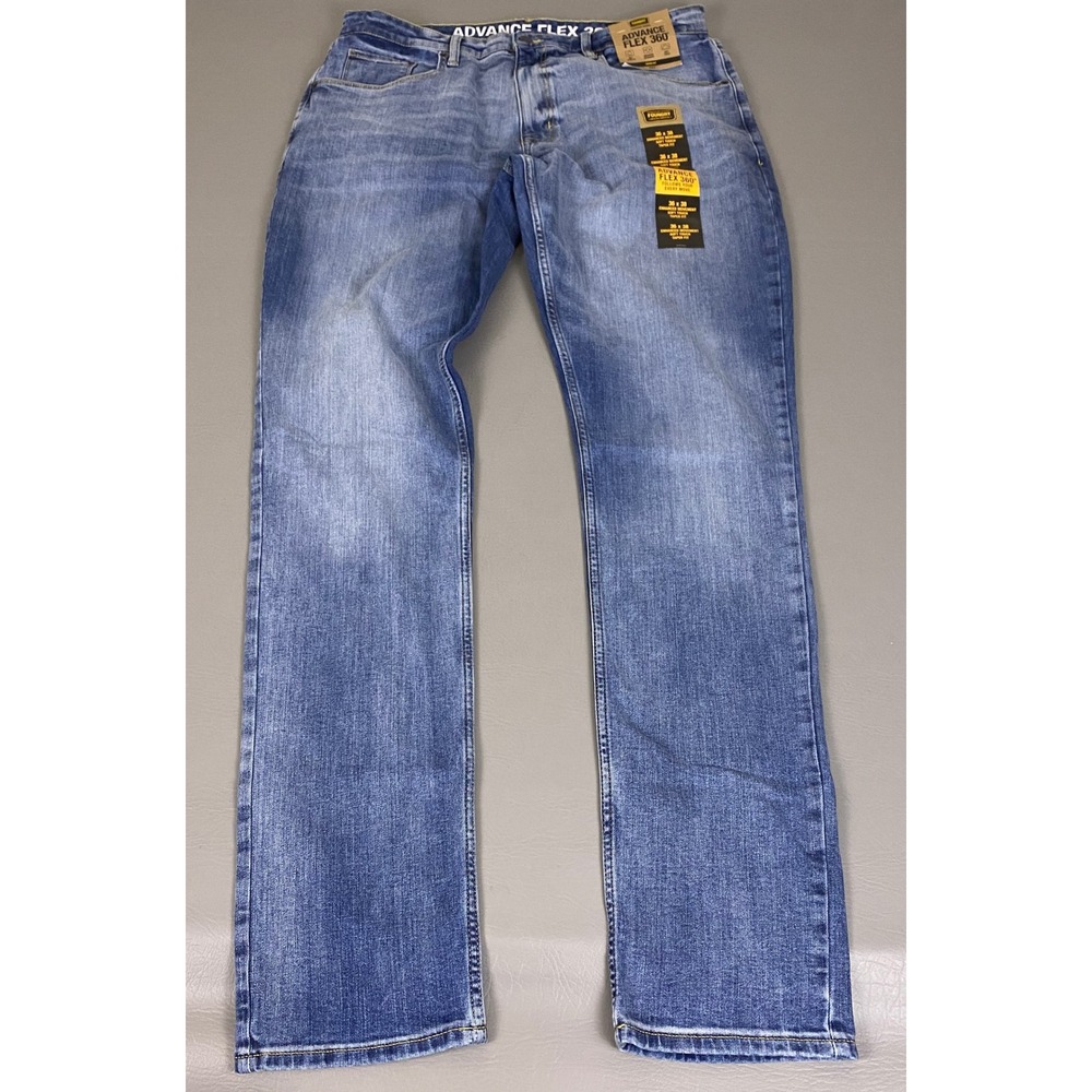 The Foundry Jeans Mens Size 36x38 Advance Flex 360 Big & Tall Taper Fit Blue NWT